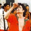 Michael Jackson com integrantes do Olodum