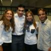 Celina Borges com Mariane, Padre Fabio de Melo e Eros Biondini.