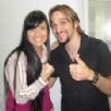 Fernanda Brum com Cantor PG