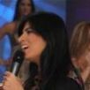 Fernanda Brum e o apresentador Raul Gil